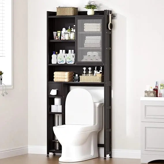 Over The Toilet Storage Cabinet With Acrylic Door Drawer