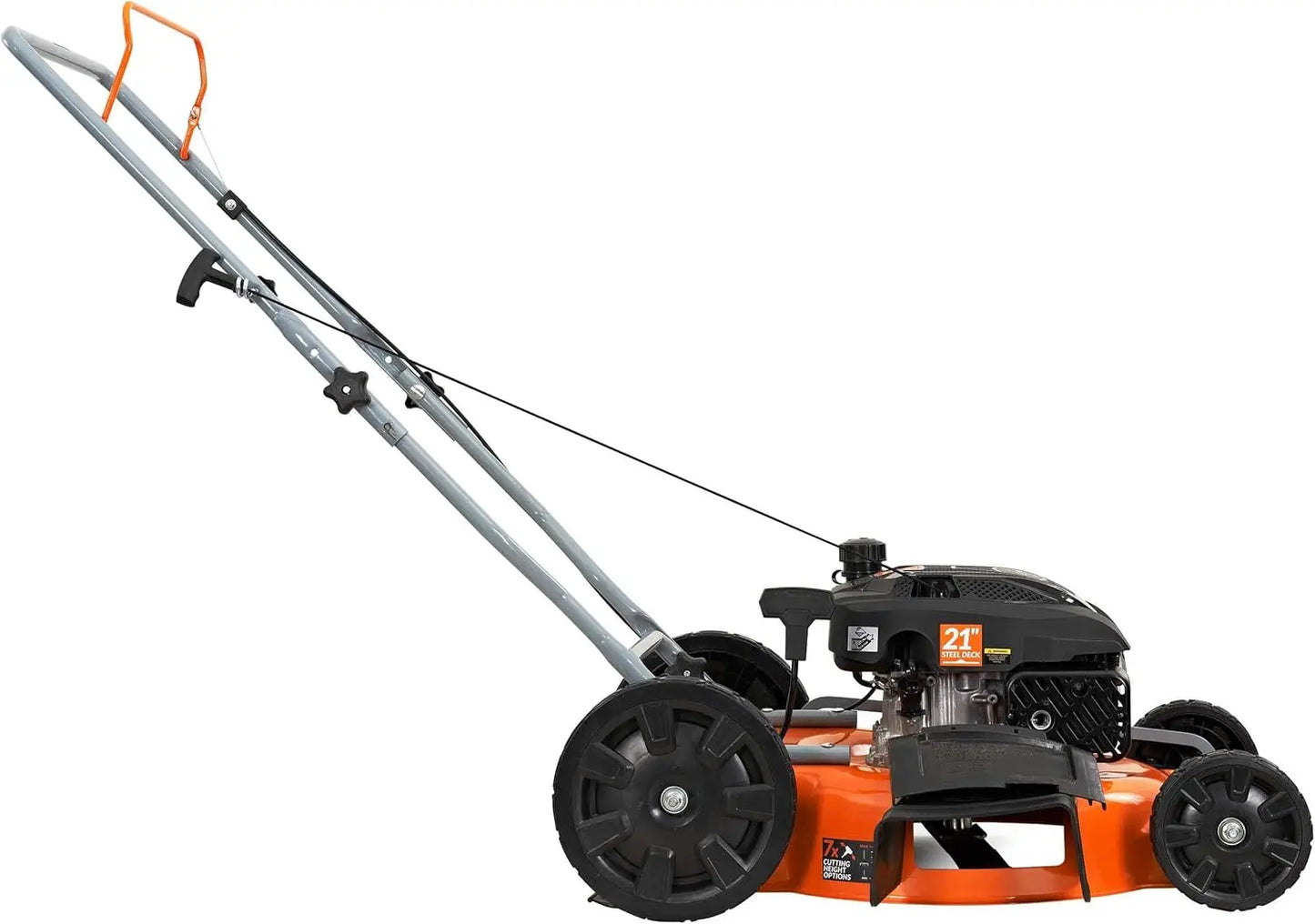 XMSJH Gas Walk Behind 2in1 Lawn Mower High Rear Wheels