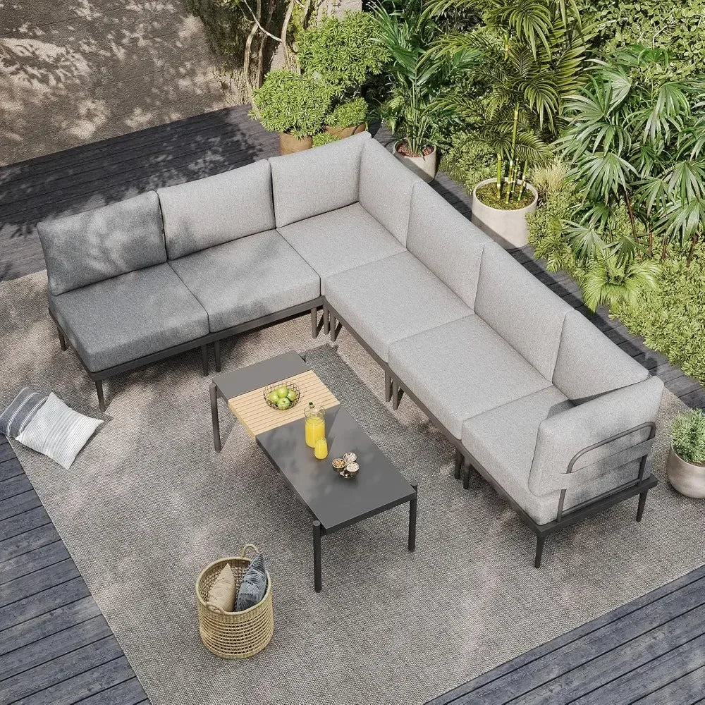 General Outdoor Metal Furniture Set Modern Sectional Sofa