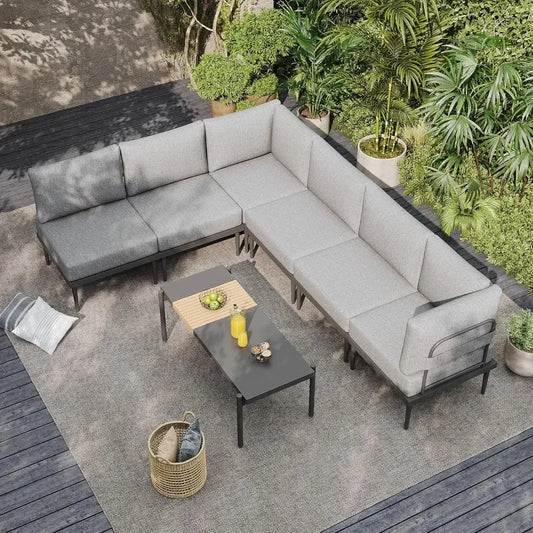 General Outdoor Metal Furniture Set Modern Sectional Sofa