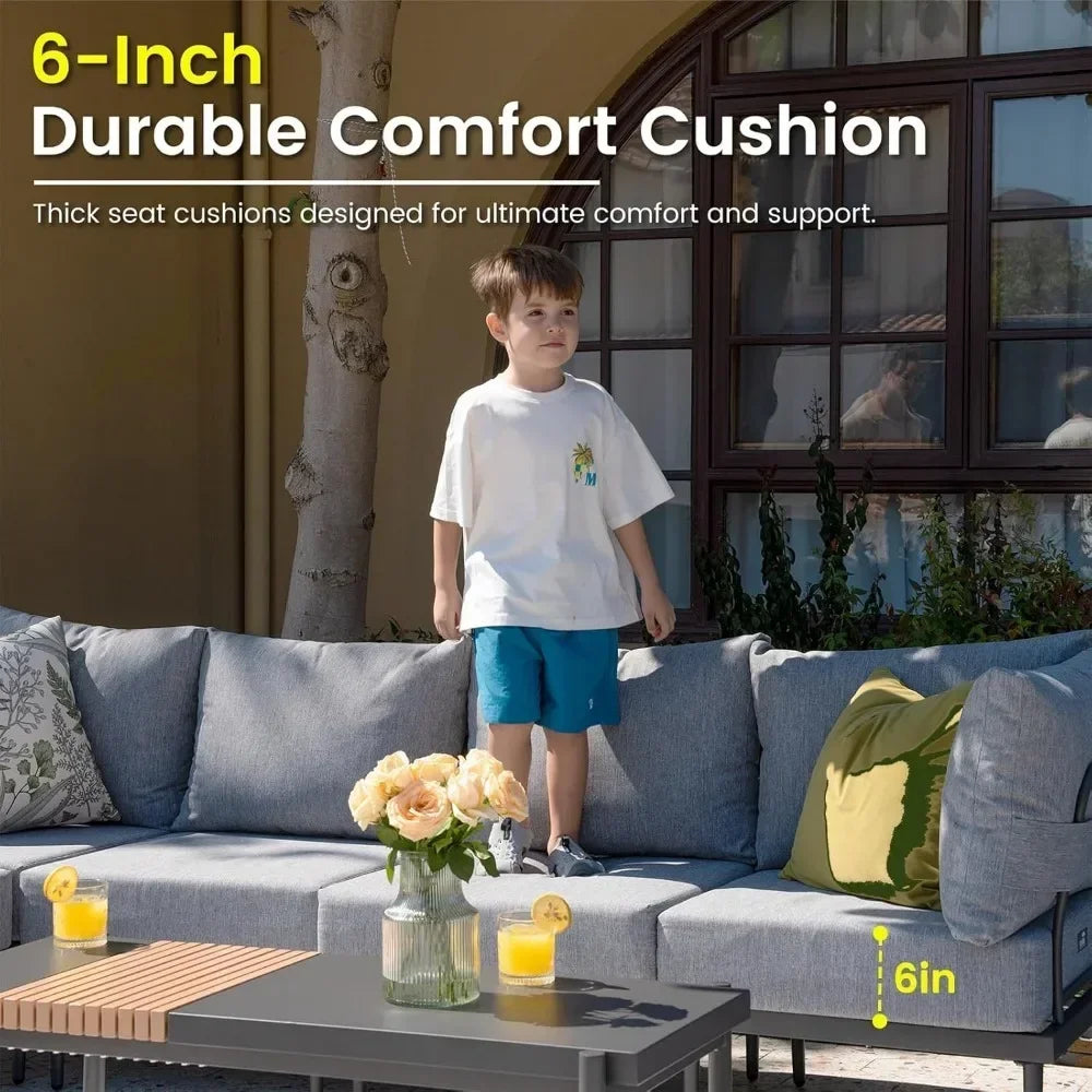 General Outdoor Metal Furniture Set Modern Sectional Sofa