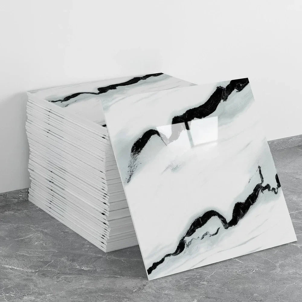 PVC Marble Wall Sticker Self Adhesive Tile Bathroom Kitchen Decor