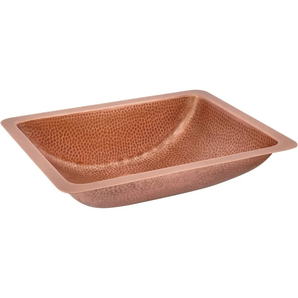 419412 20" Hammered Copper Undermount Bathroom Sink - Hammered Copper