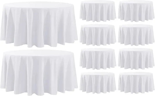 XMSJ Round Tablecloth 10 Pack Washable Linen Polyester