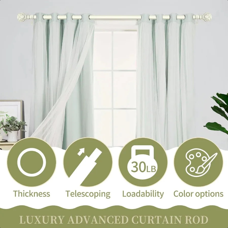 Guangdong Heavy Duty Adjustable Curtain Rods Farmhouse