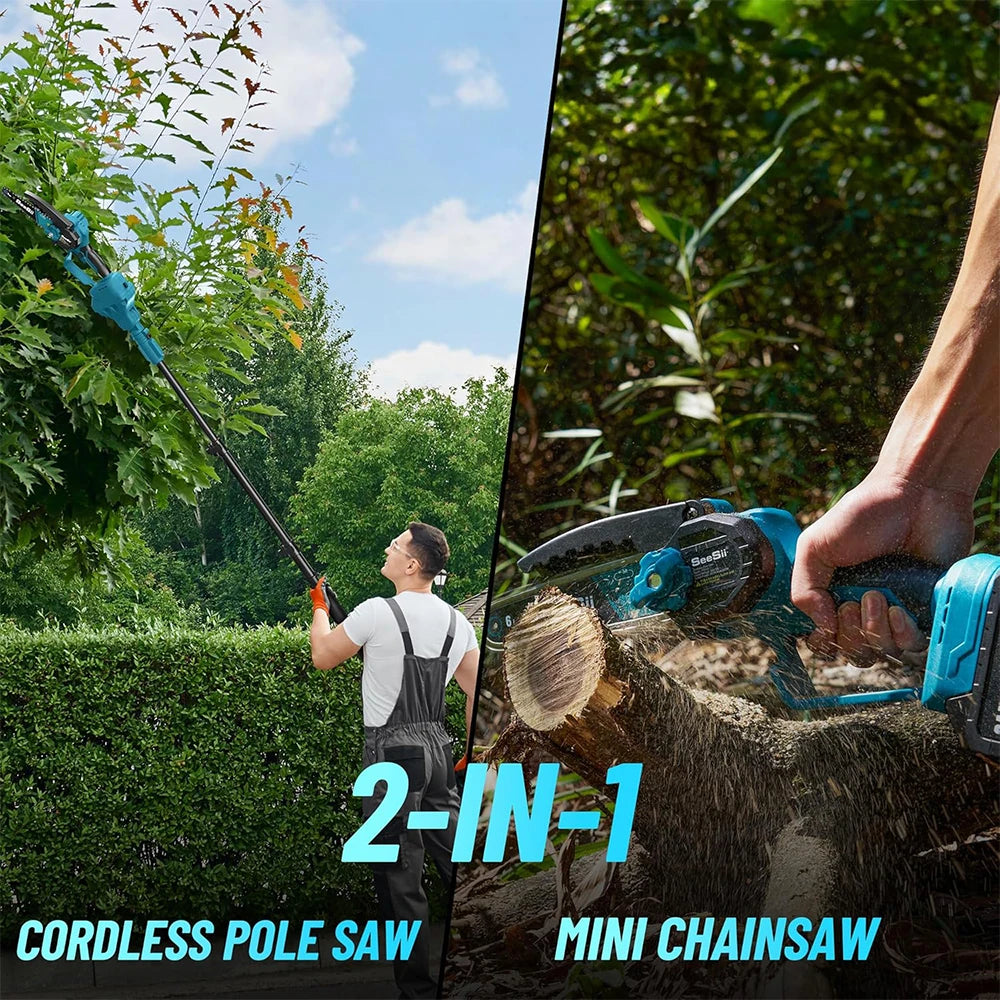 Seesii 2 In 1 Cordless Pole Saw And MiniChainsawPro