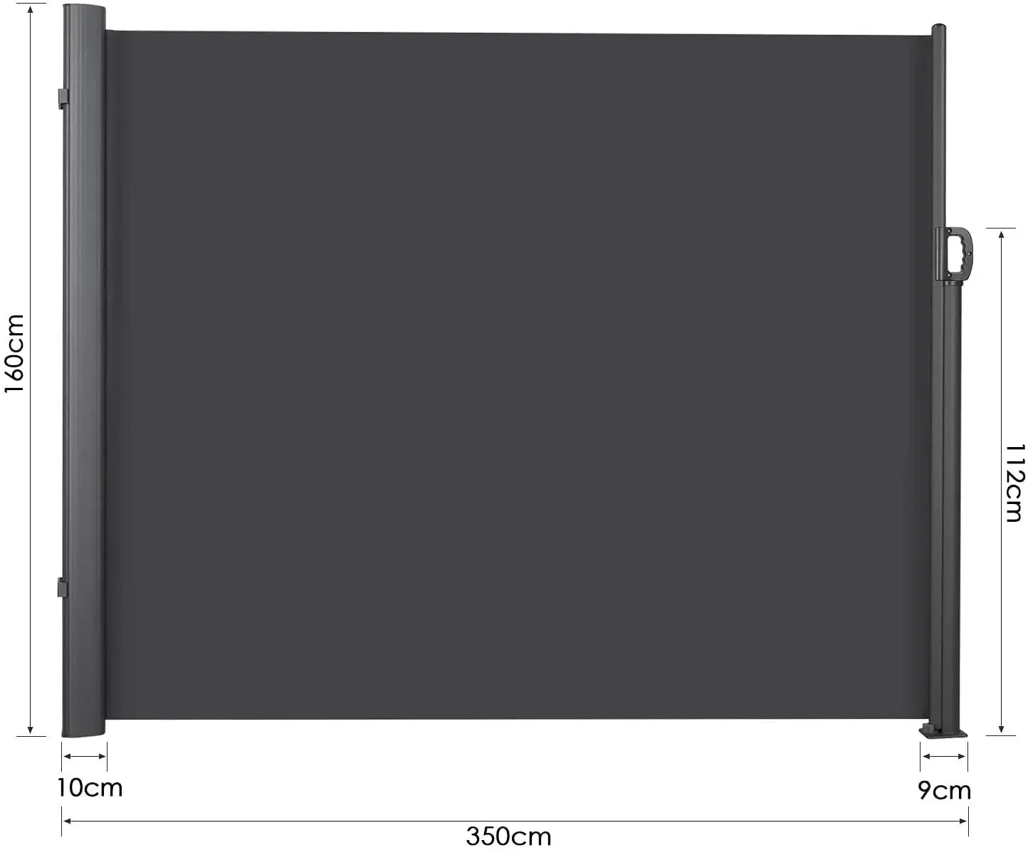 Frame Retractable Side Awning UV 50 Plus Aluminum Rustproof