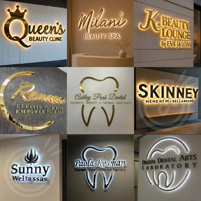 SZREBOW Custom 3D Backlit Business Sign LED Letters