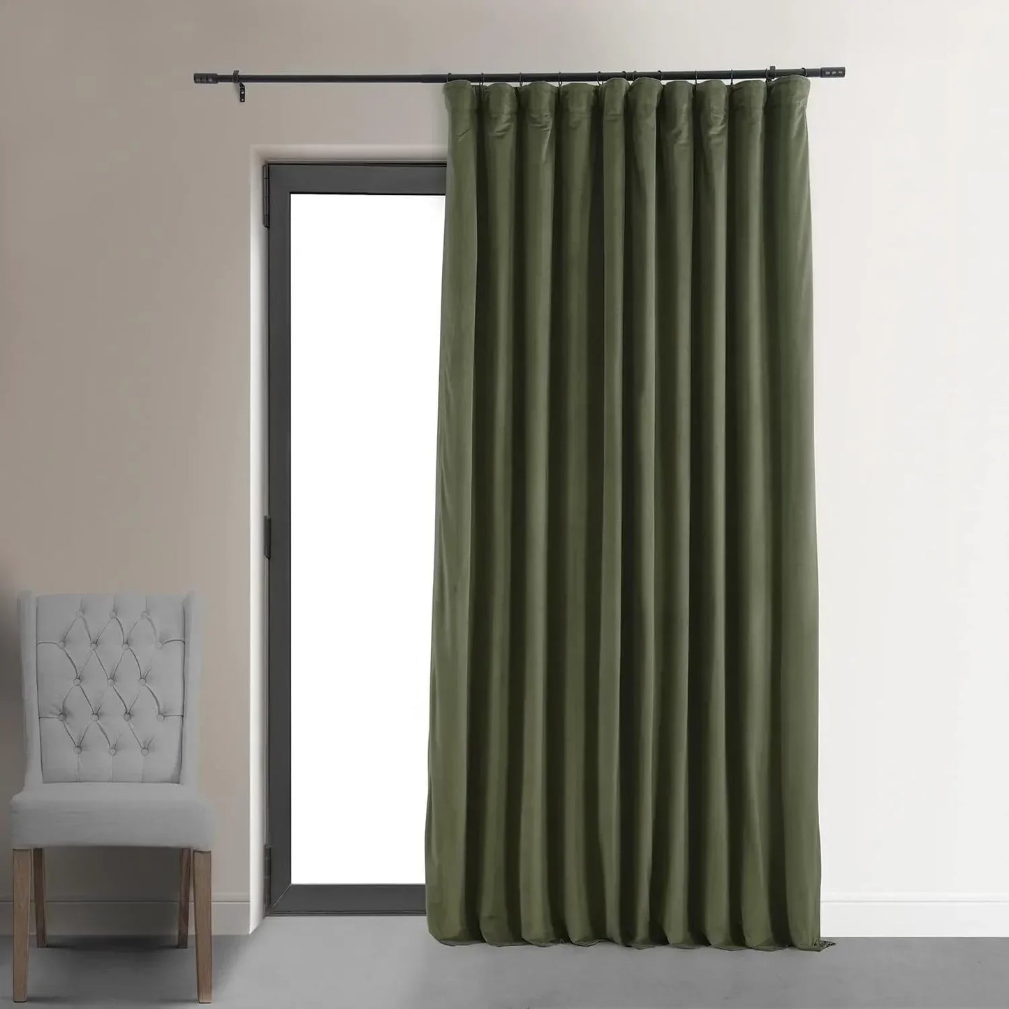 XMSJ Velvet Thermal Blackout Curtains For Living Room