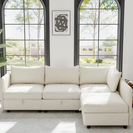 CN Sichuan Convertible Modular Sectional Sofa With Storage