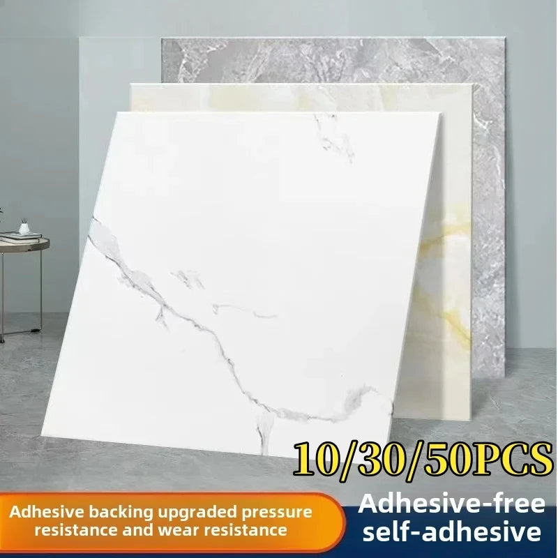 Censor Simulated Thick Marble Tile Floor Sticker PVC Waterproof