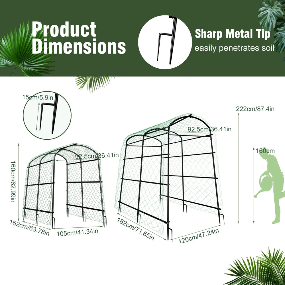 Wisfor U Shaped Metal Garden Plant Trellis For Climbers