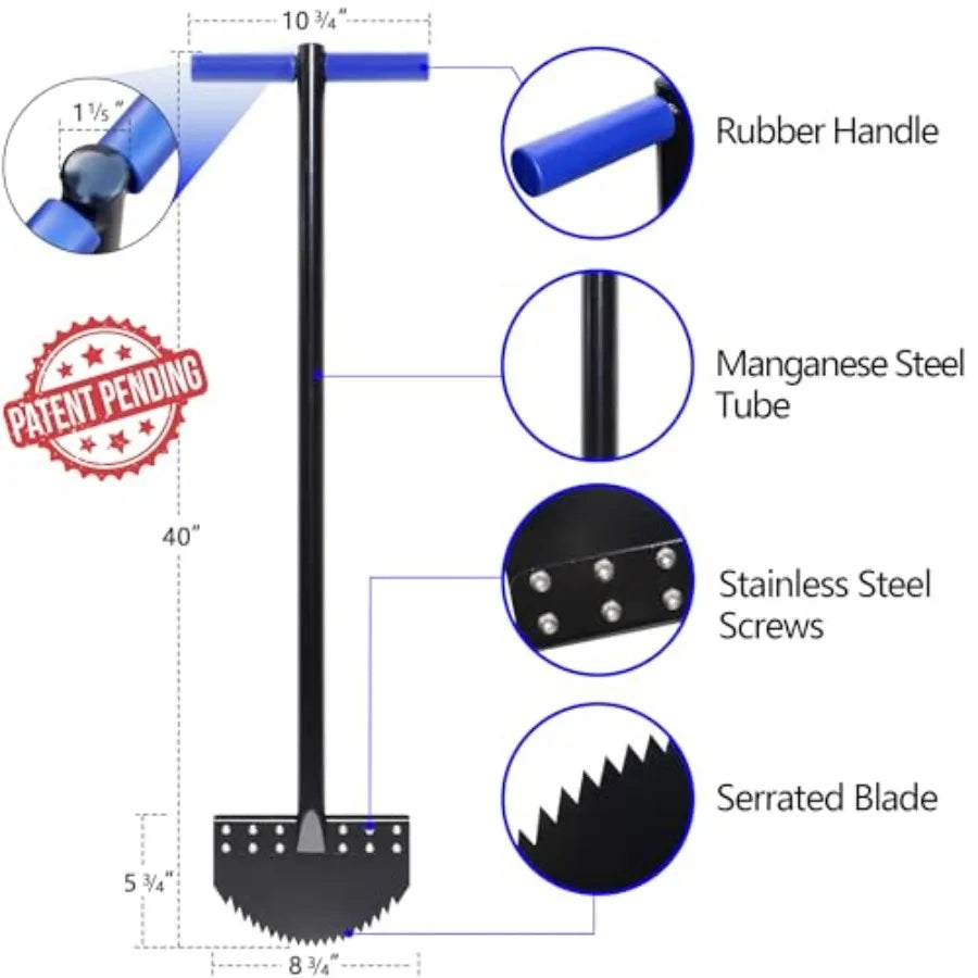 Manual Lawn Edger Tool With Spring Steel Blade Manganese Border