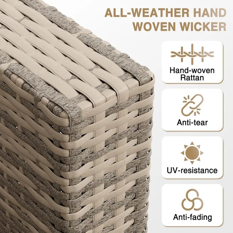 Hign-concerned 8-Piece Patio Furniture Set With Firepit