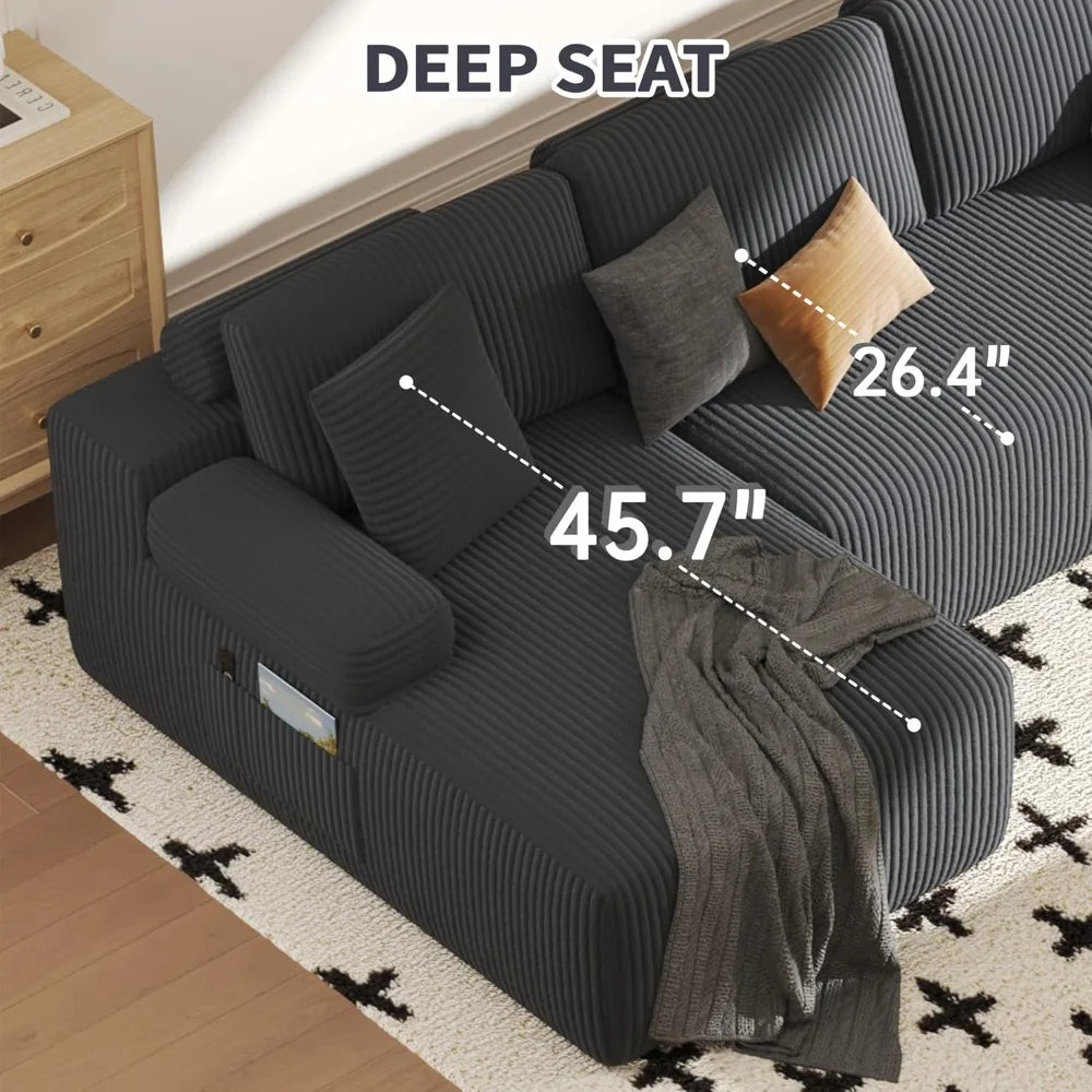 CN Sichuan Cloud U Shaped Sectional Sofa With Deep Seat