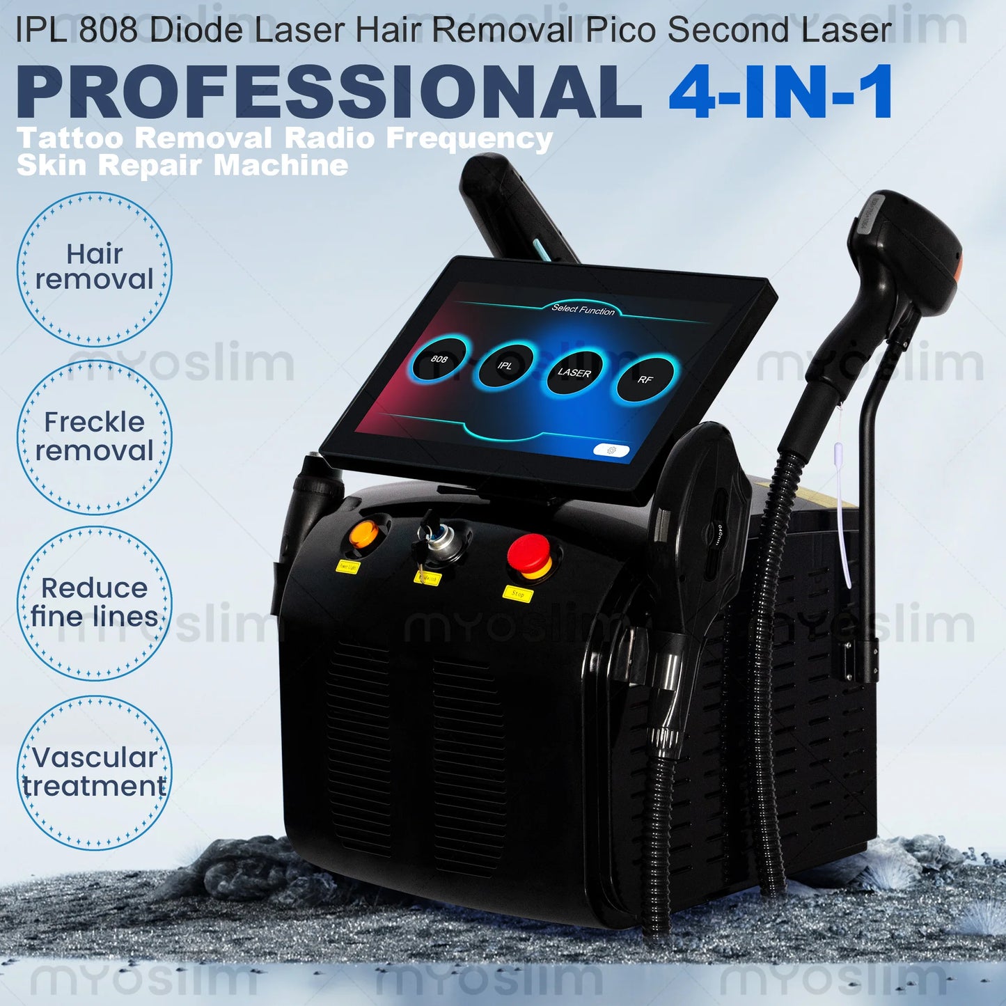 MYOSLIM 4 in 1 Soprano Titanium Hair Removal Laser