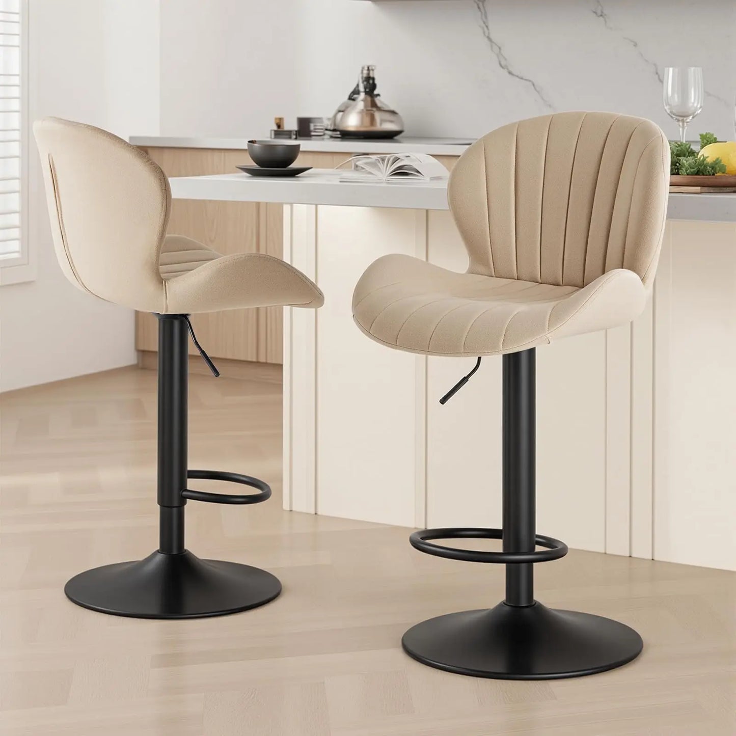 JHK Ergonomic Modern Dining Chairs Set Of 2 Upholstered Kitchen