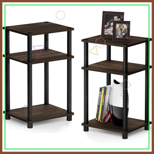 Modern End Table With Open Storage For Small Living Rooms