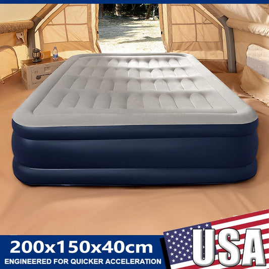 200x150x40cm Automatic Inflatable Mattress With Built In Pump For Camping And Home Indoor Outdoor Use