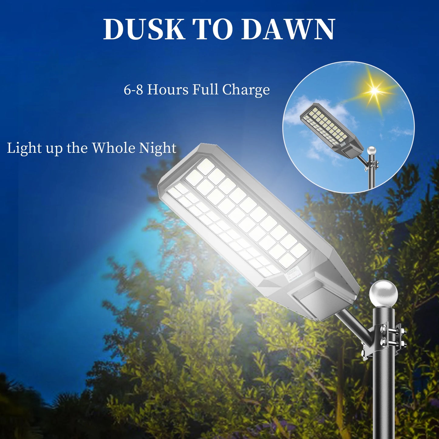 8000W Solar Street Light With Motion Sensor IP65 LED
