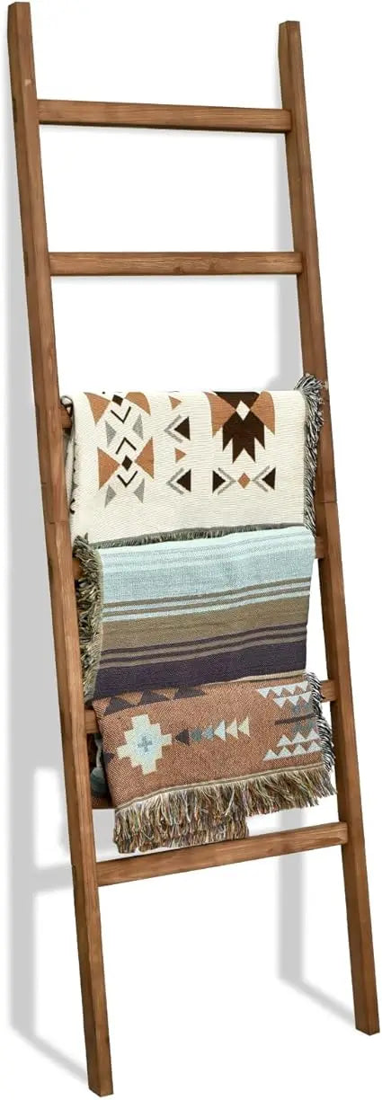 Hign Concerned Wooden Blanket Ladder Rustic Towel Rack