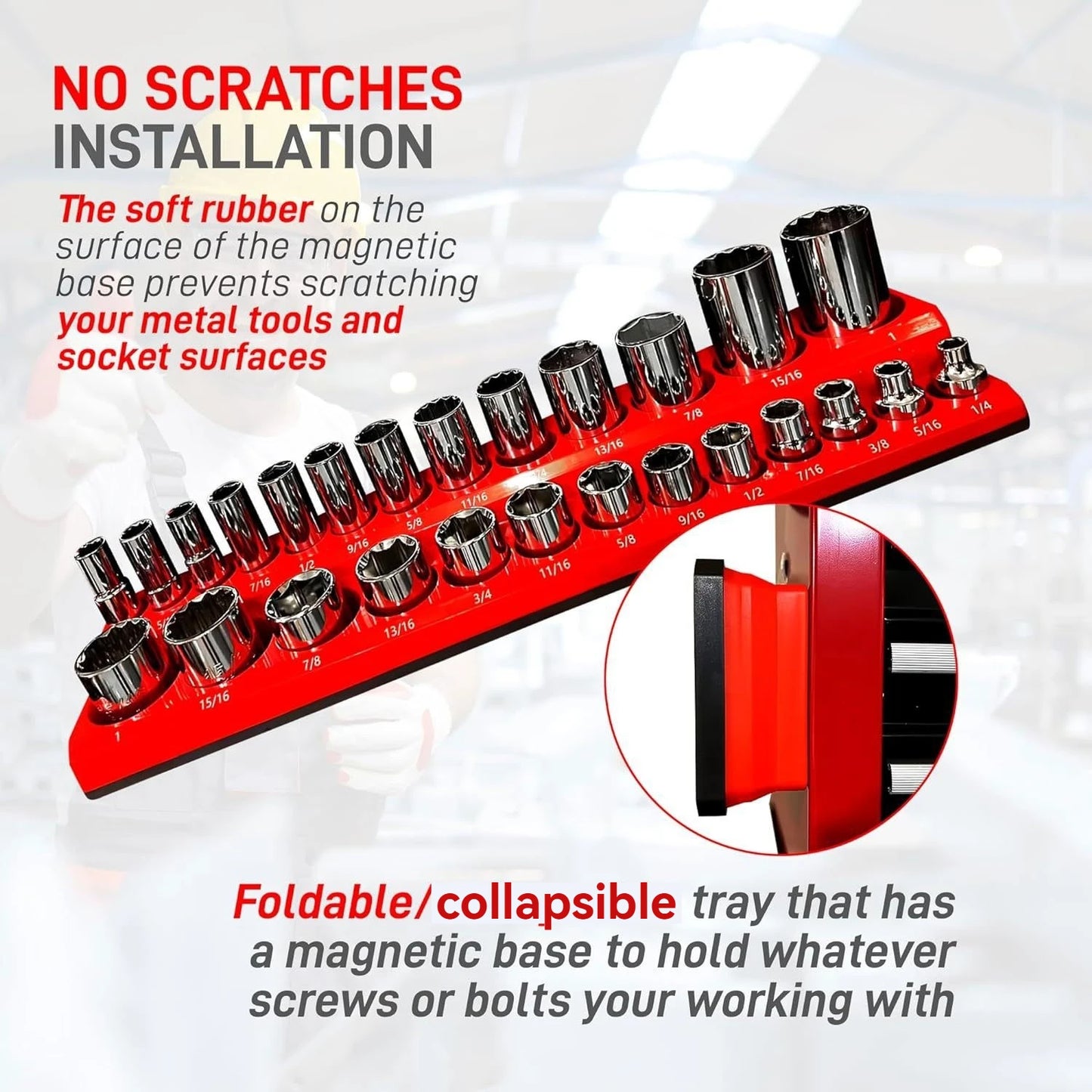 Hign-concerned Magnetic Socket Organizer 6 Piece Tool Set