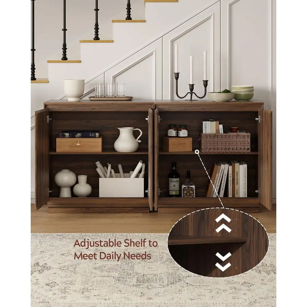 Sideboard Buffet Cabinet With Storage And Adjustable Shelves