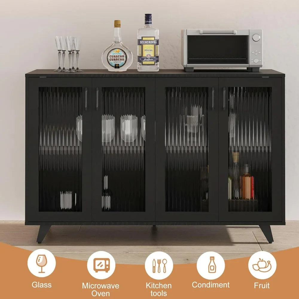 Kitchen Buffet Server Table Accent Sideboard Cabinet With Doors