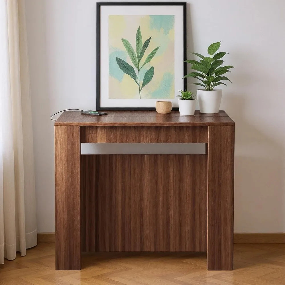 DAFIFY Modern Extendable Dining Table With Outlet Storage