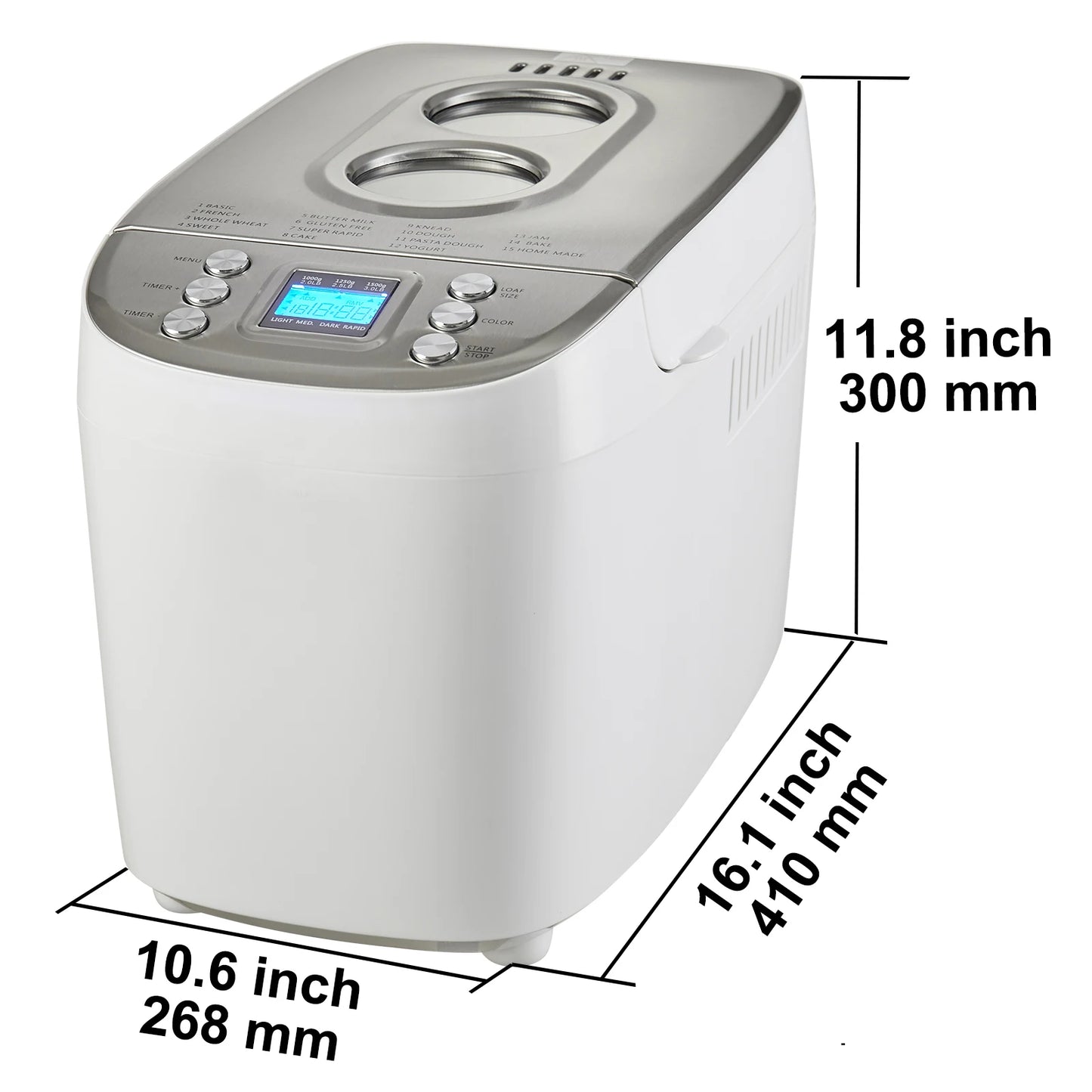 VEVOR 15 In 1 Bread Maker Dough Machine Gluten Free
