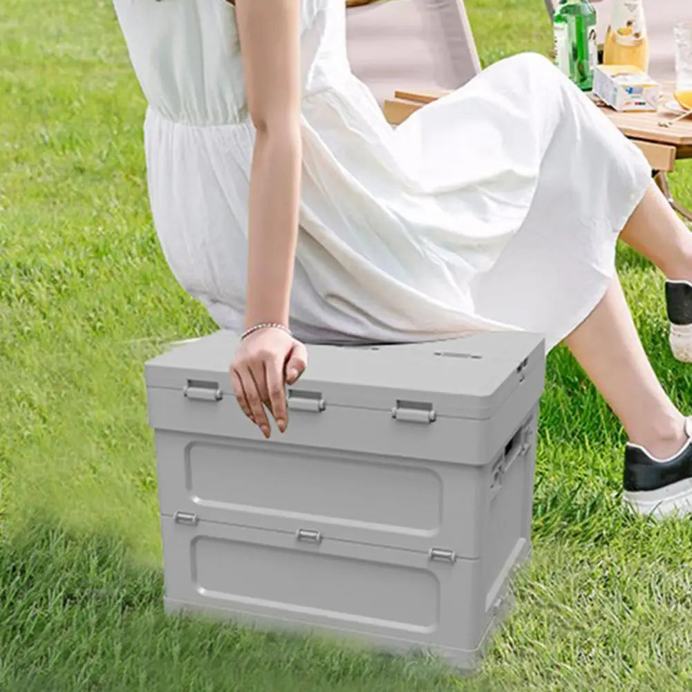 Diowewea Folding Table With Storage Container For Outdoors