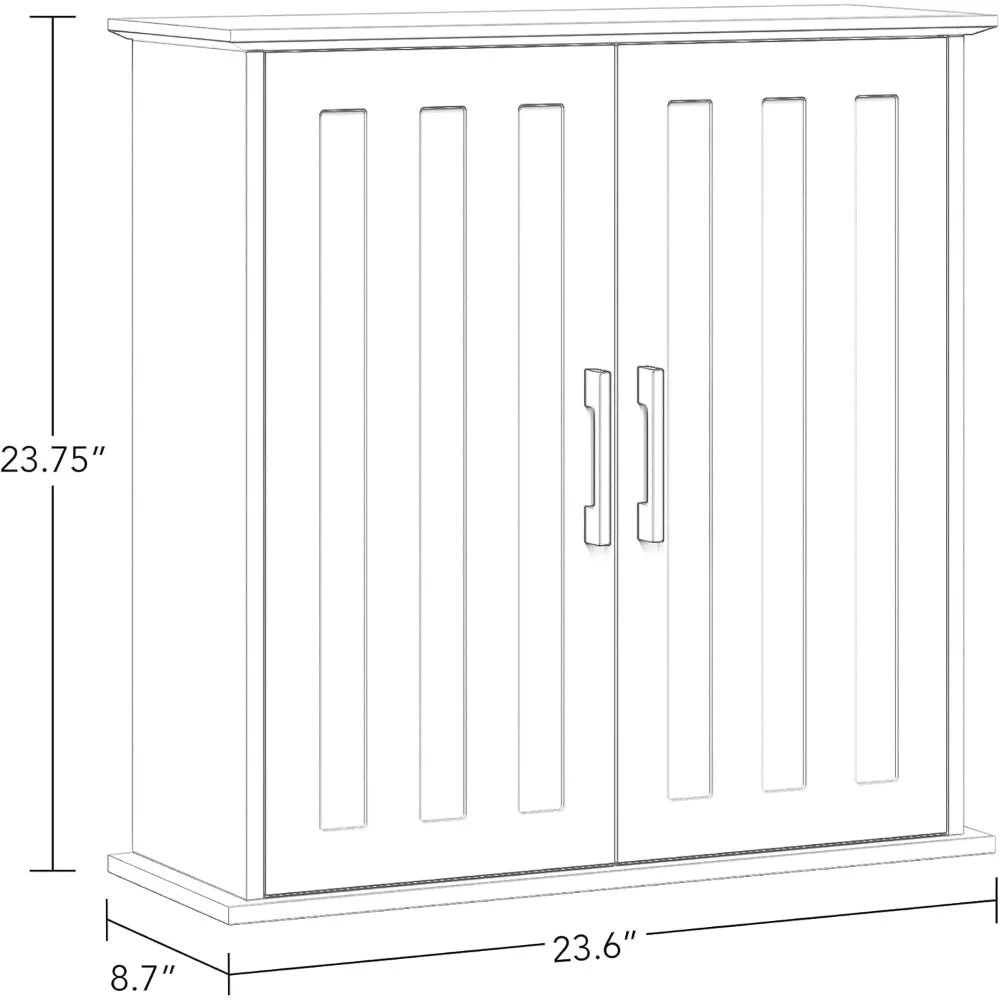 Over Toilet Storage Cabinet With Soft-Close Doors And Adjustable Shelves