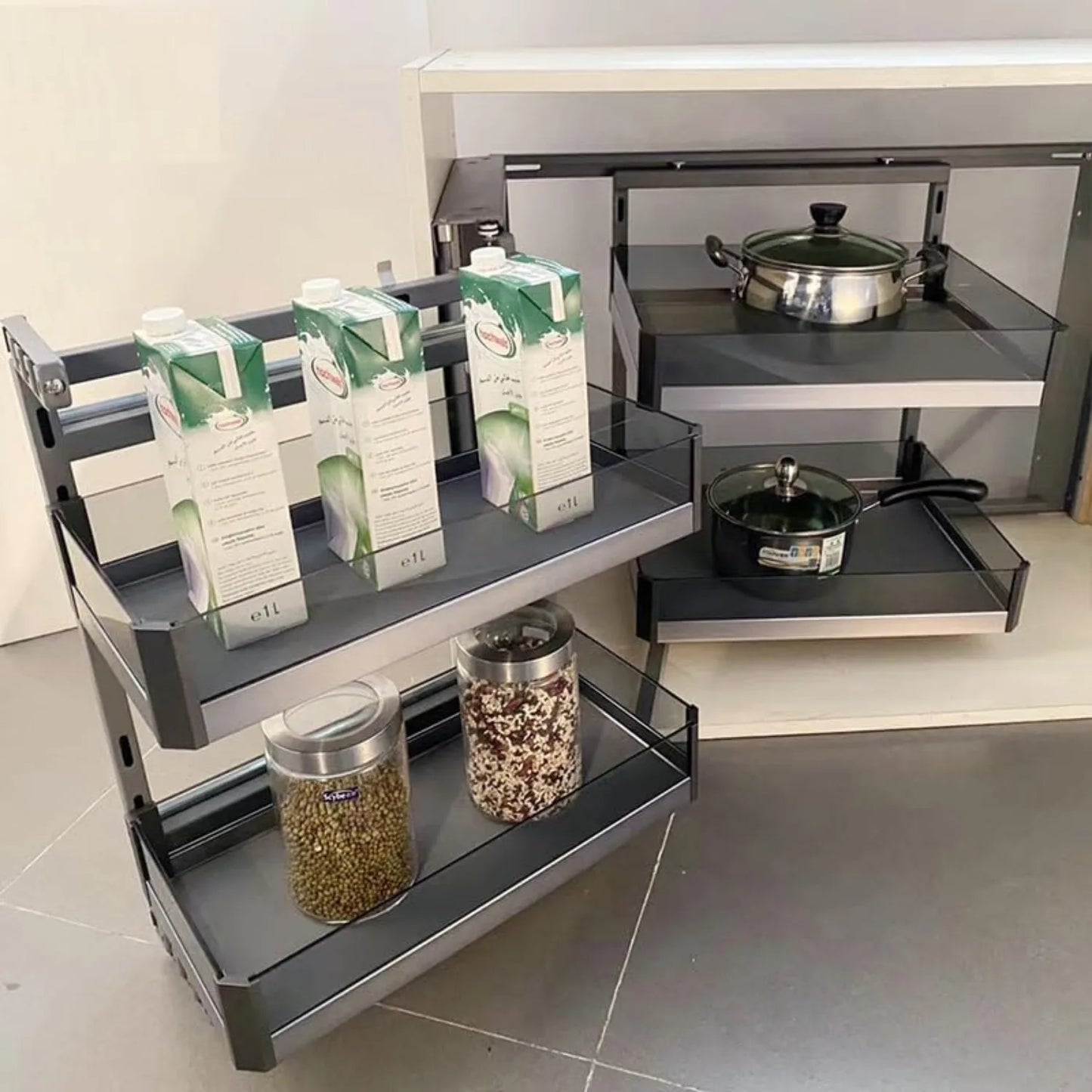 Sichuan Pull Out Cabinet Organizer Right Swing Two Tier
