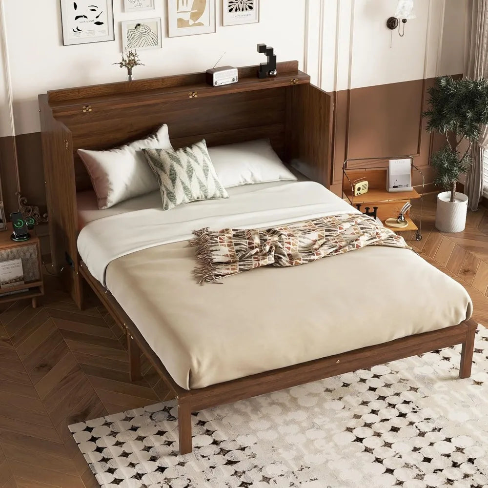 RBXC Murphy Bed Cabinet With USB Charging Station And Storage