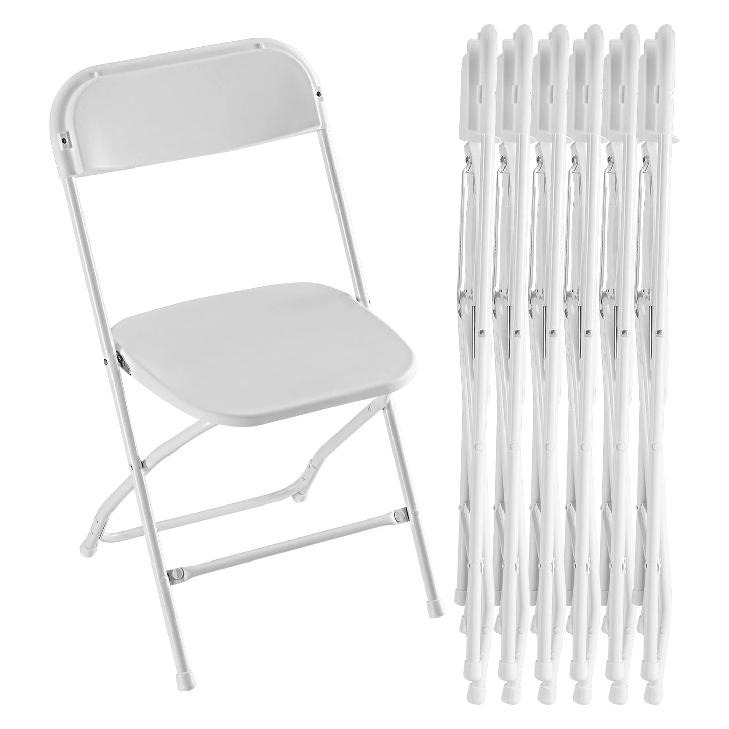 JHK Plastic Folding Chairs 330LB Load Capacity Living Room