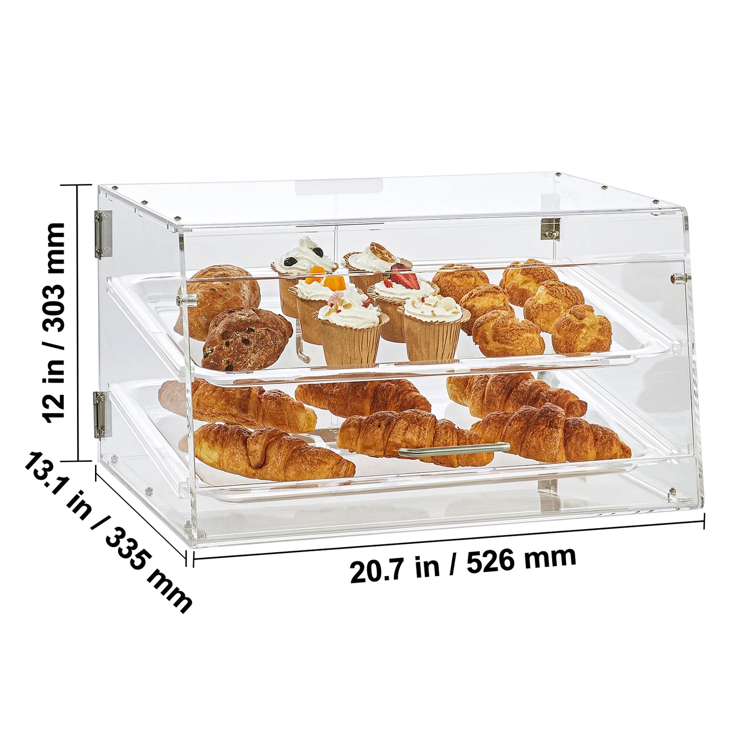 VEVOR Pastry Display Case Acrylic Countertop Bakery Display