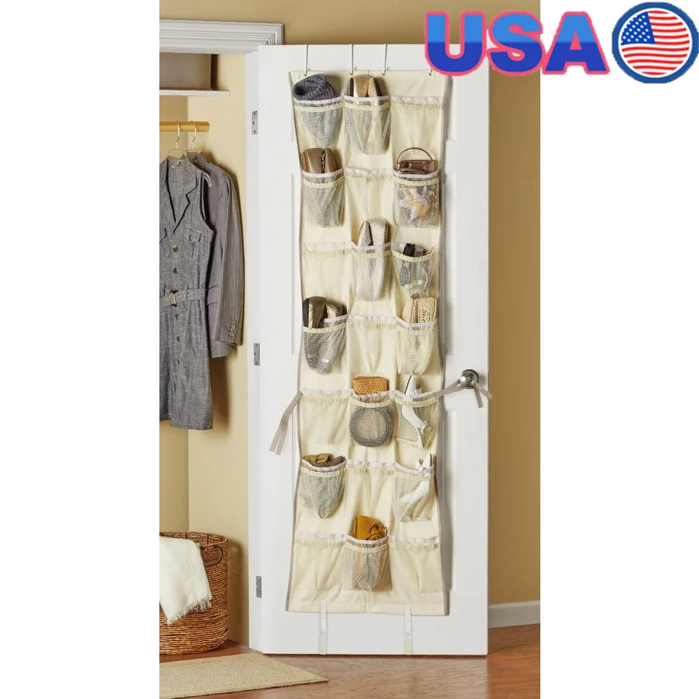 Fujian Canvas 42 Pocket Over The Door Shoe Organizer