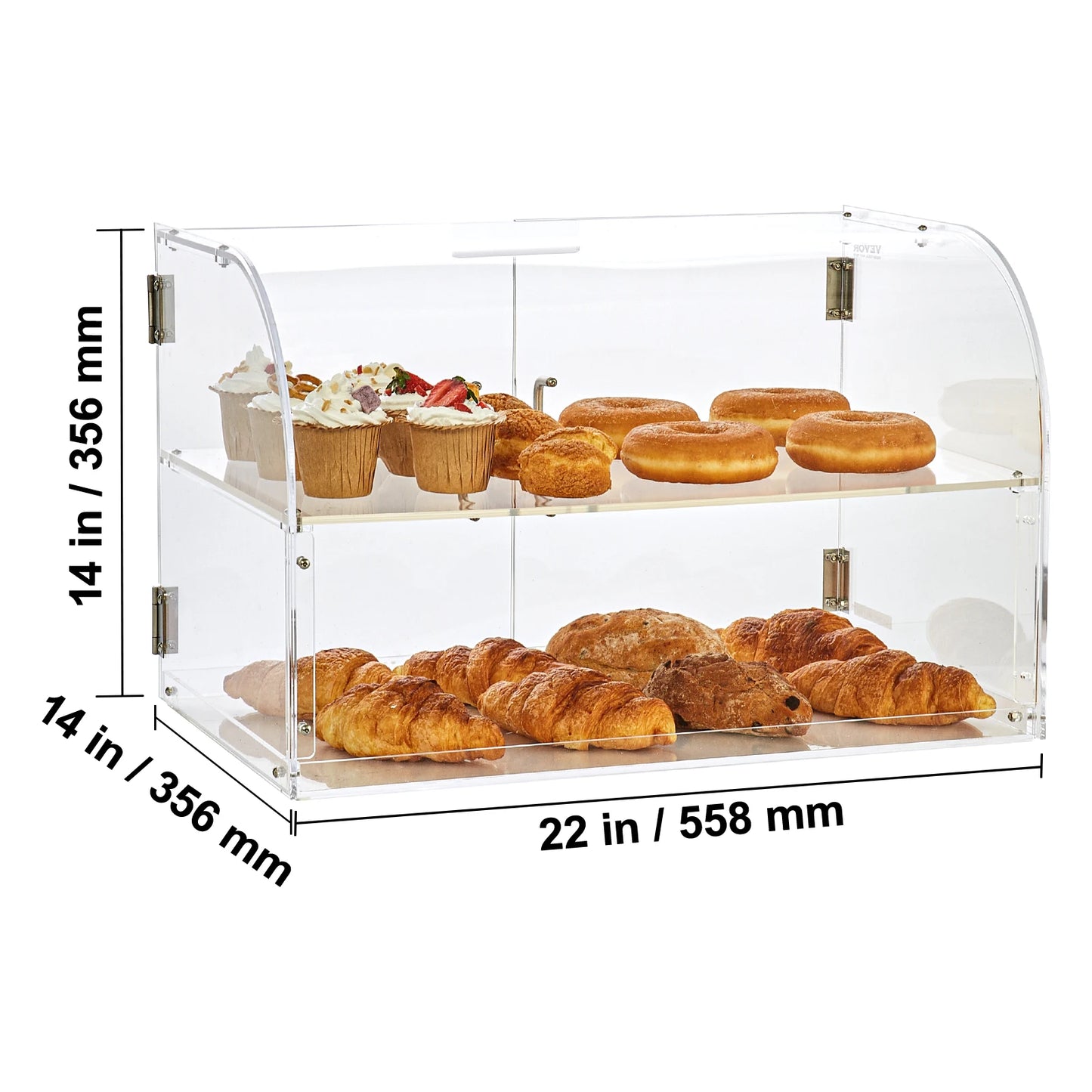 VEVOR Pastry Display Case Acrylic Countertop Bakery Display