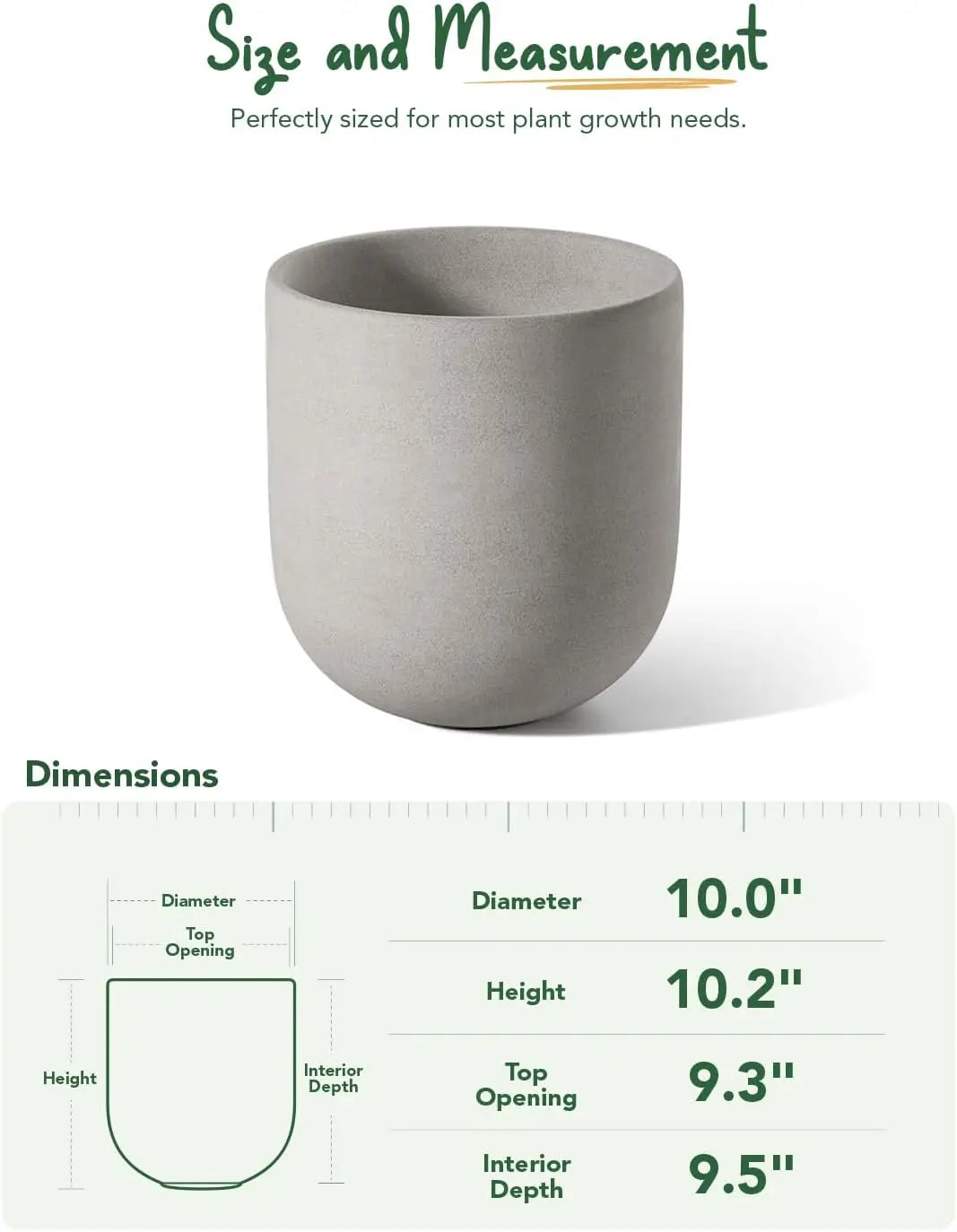 Porcelain Plant Pot With Drainage Hole And Rubber Plug