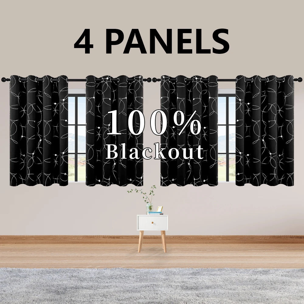 Zhejiang Blackout Curtains 4 Pack Grommet Thermal Darkening