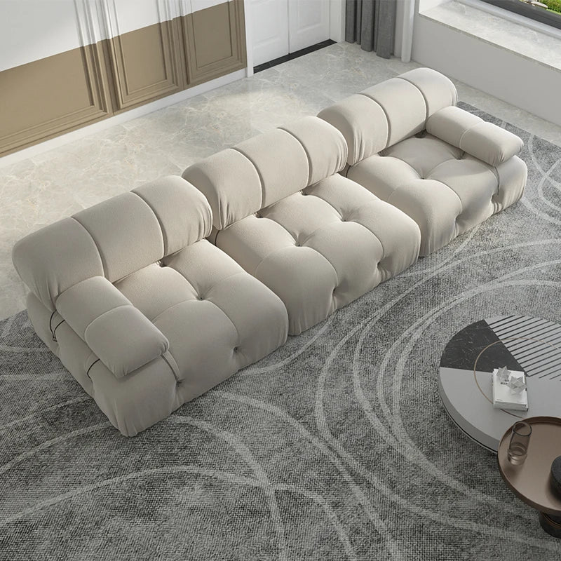 Sdorens Velvet Minimalist Modular Sectional Sofa Convertible for Living Room