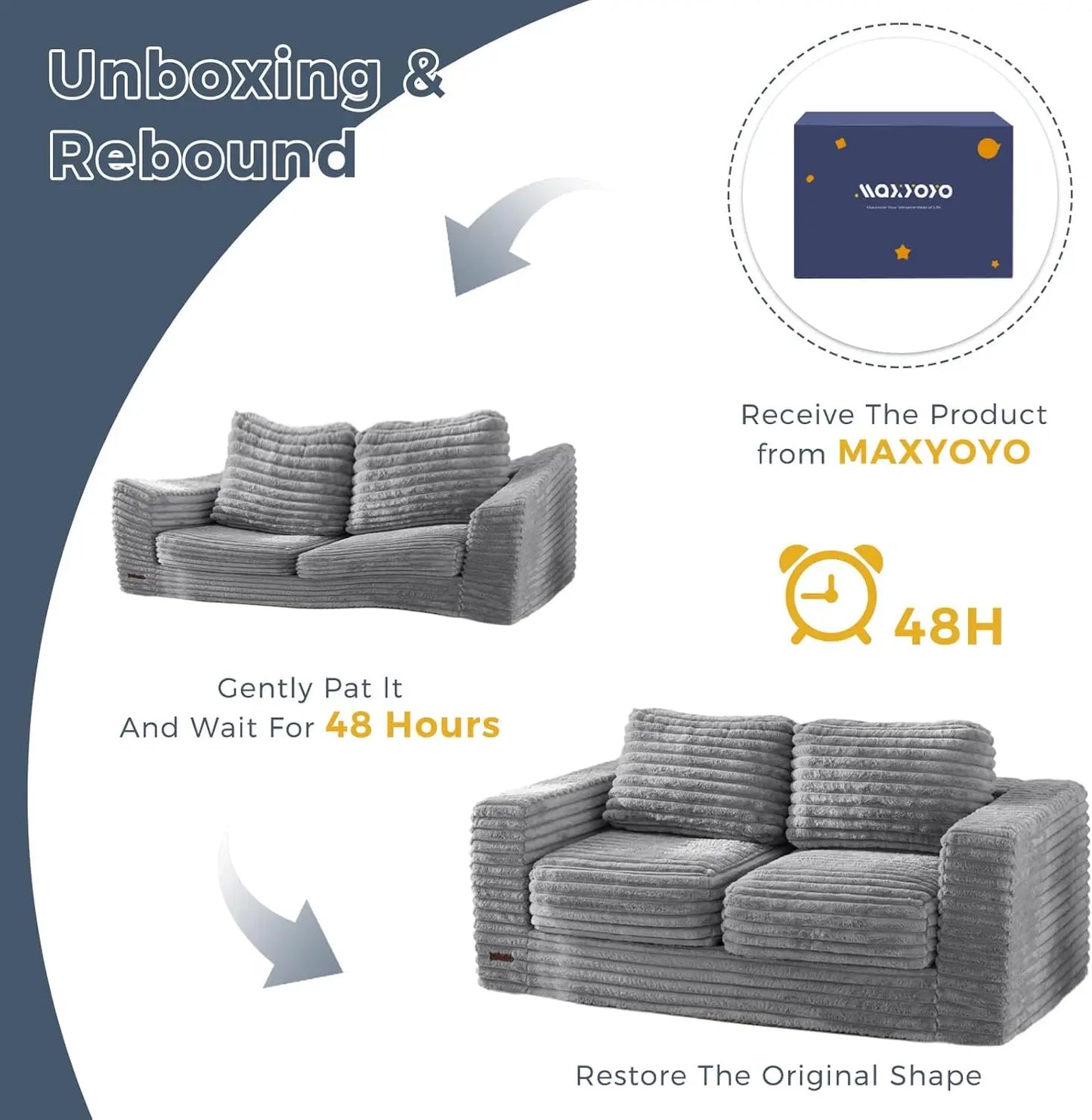 Bean Bag Sofa Chair With Pillows And Armrests Living Room