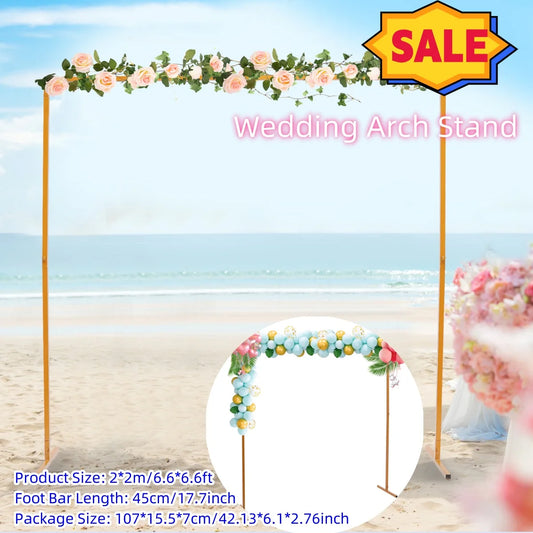 NONECN Wedding Arch Stand With Bases Easy Assembly Garden