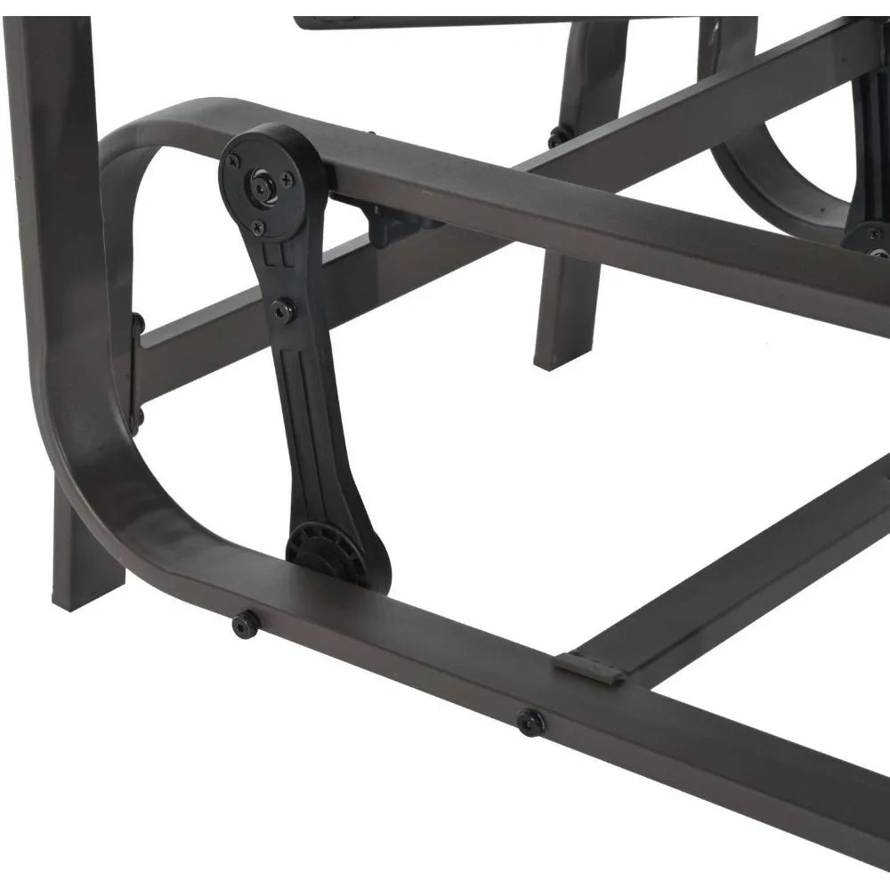 Outdoor Patio Glider Chairs Set of 2 With Mesh Back Alloy