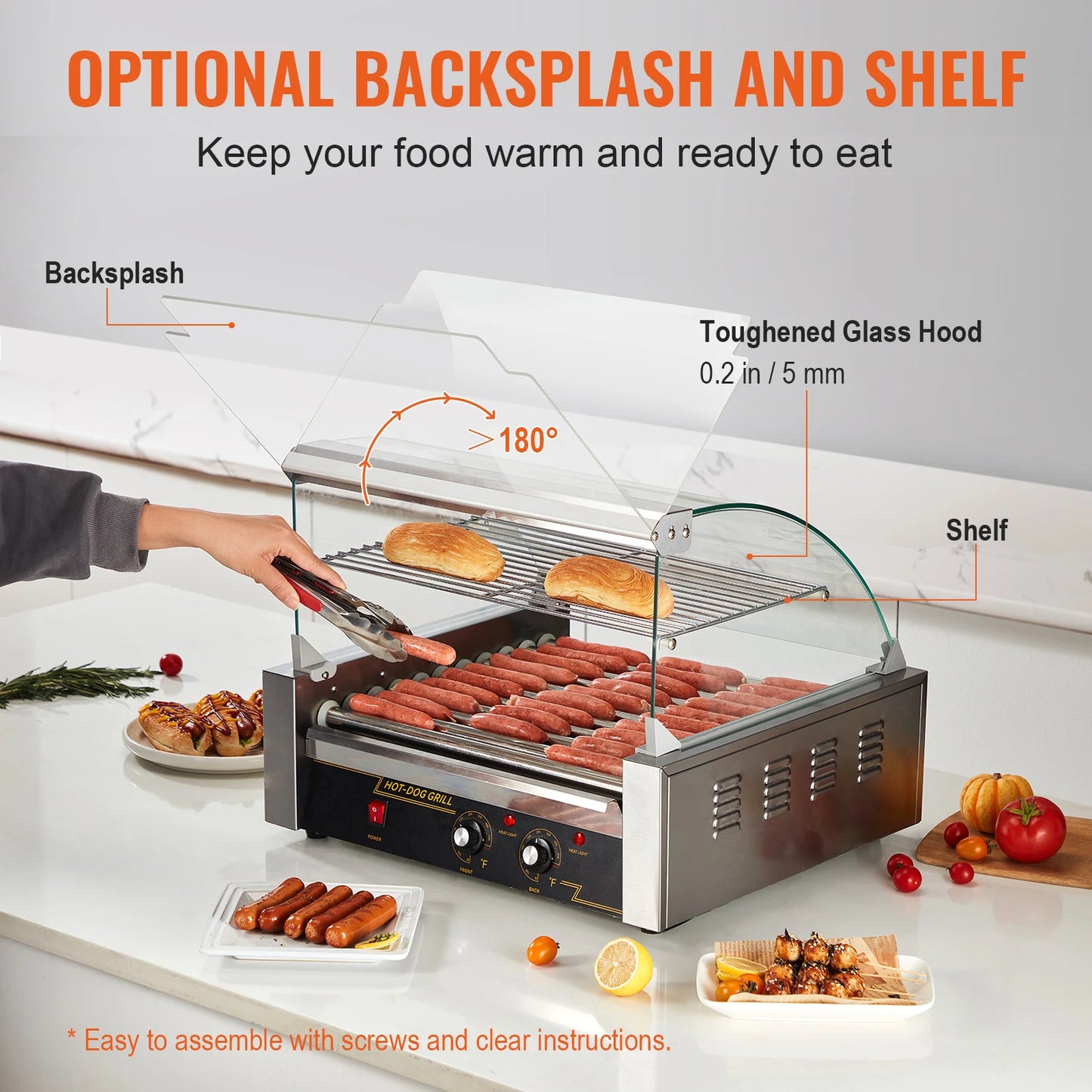Succebuy Commercial Hot Dog Roller Sausage Maker Barbecue Grill Machine