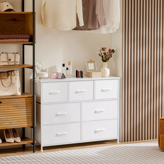 JHK Bedroom Wardrobe Chest With Fabric Drawers Storage Cabinet