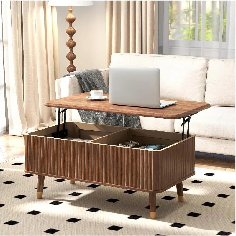 Hign-concerned Lift Top Coffee Table With Hidden Storage
