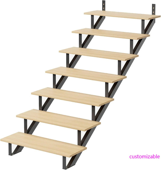 XMSJHign-Concerned Steel Stair Risers 7 Step Stringer Deck