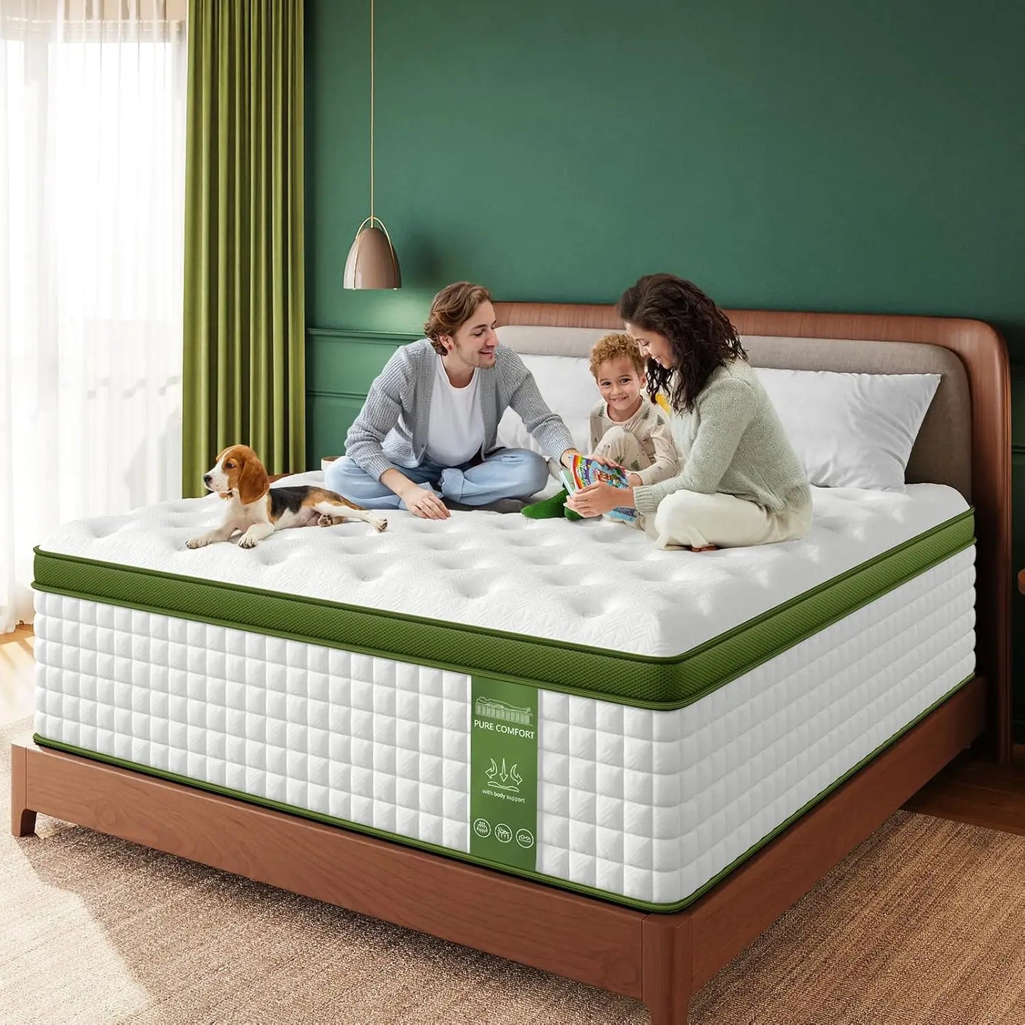 BedStory Hybrid Mattress Gel Memory Foam And Pocket Springs For Pressure Relief