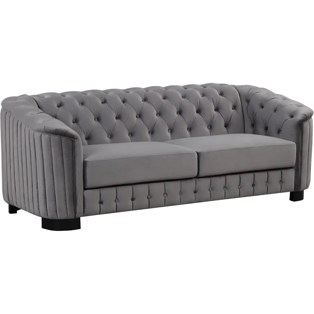 DAFIFY Velvet Chesterfield Sofa Modern 3 Seat Tufted
